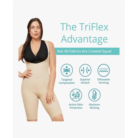 Marena Recovery Knee-Length Compression Girdle with a high back Beige Size 2XL - Picture 8 of 11